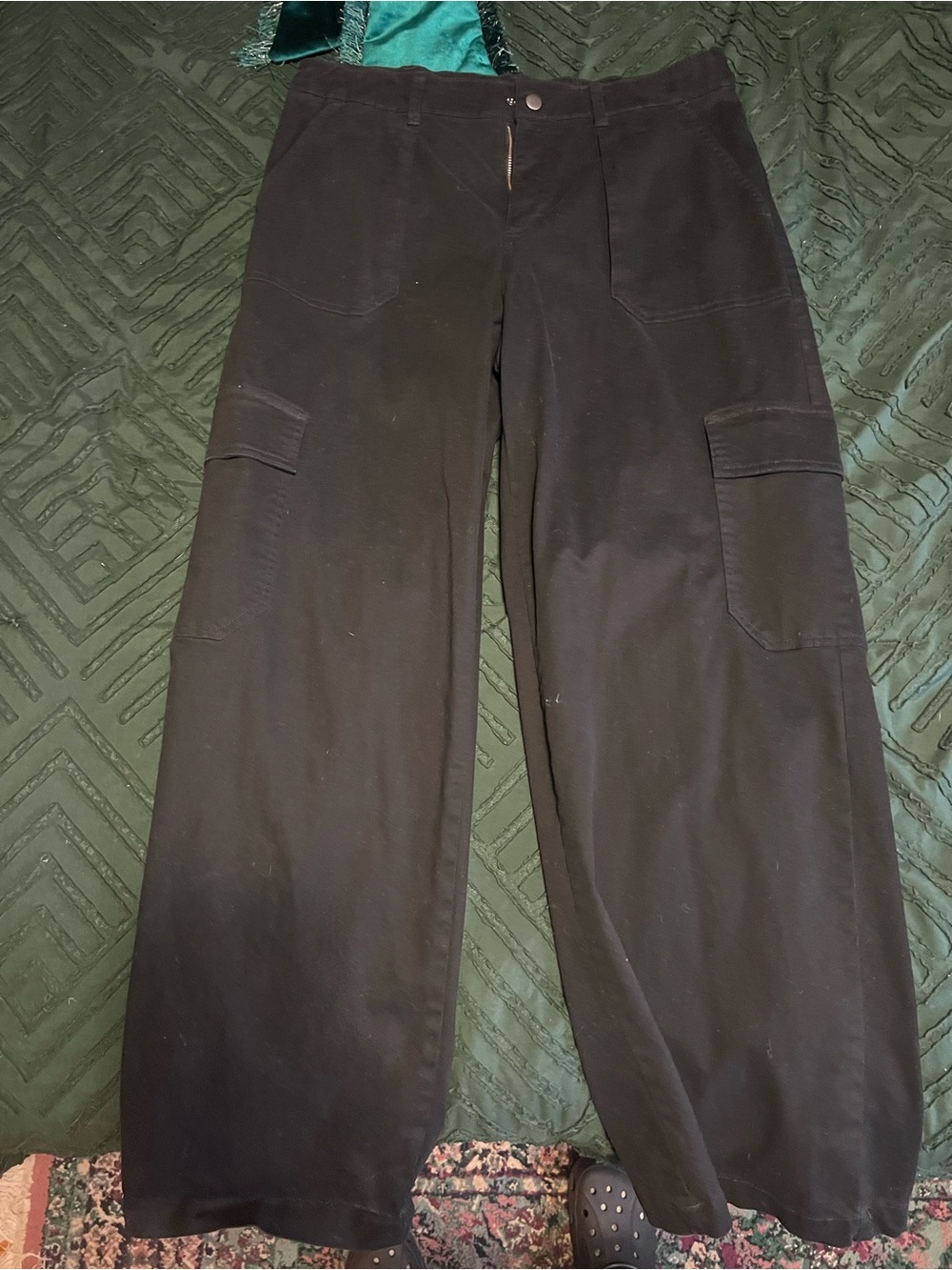wild fable Black Wide-Leg Cargo Pants